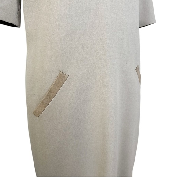 Ralph Lauren Black Label Wool Suede Trim Career Sheath Mini Dress - Picture 7 of 14